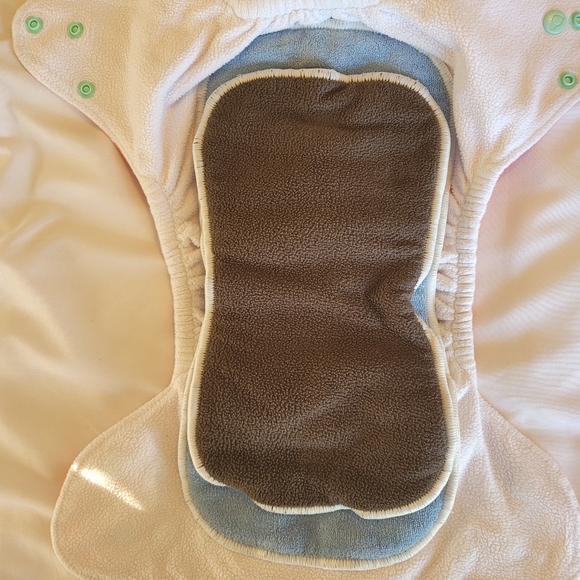 Peach Pineapple Lil Helper Cloth Diaper - Picture 3 of 3